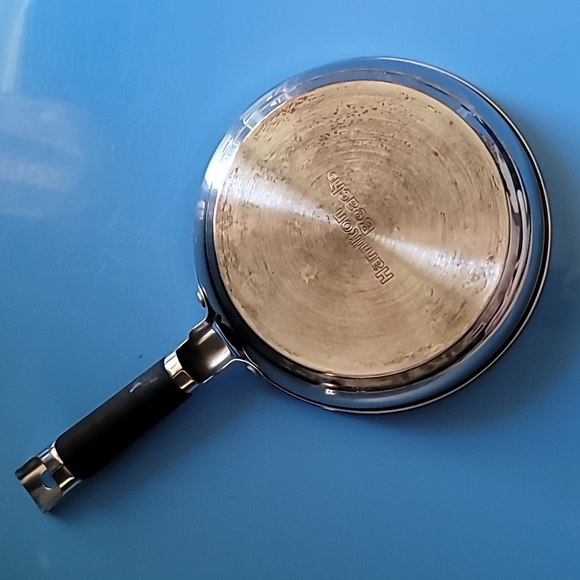 Hamilton Beach 8" stainless steel fry pan riveted coated handle - Picture 2 of 5